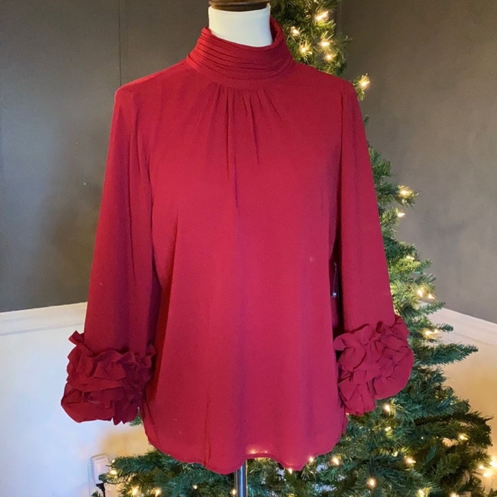 Vince Camuto red blouse